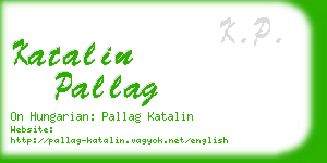 katalin pallag business card